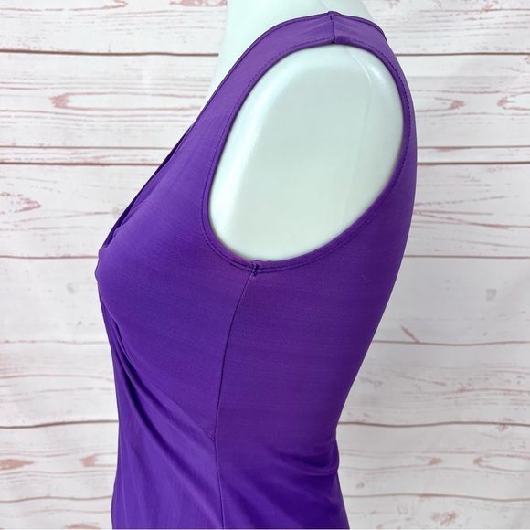 Patagonia Purple Seabrook Bandba Twist Front V-Neck Activewear Sleeveless Top - Picture 9 of 11